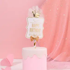 Crown Detail Paper Cake Topper