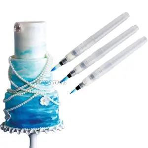 3pcs/set Coloring Water Pen for Watercolor Fondant Cake Decorating Tools Water Brush Painting Pen