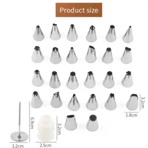 30pcs Cake Cream Decorating Piping Tips Icing Tool Kit Nozzles Set