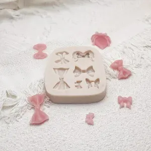 6 cavity Creative Bow Design DIY Silicone Mould