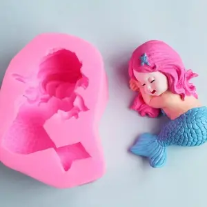 3D sleeping Mermaid Design DIY Silicone Mould