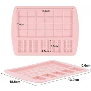 Chocolate slab with mini cholate bites silicone mould