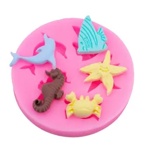 Sea Horse & Starfish Design Candy fondant Mold