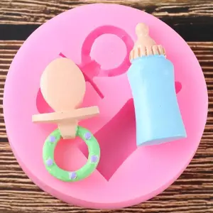 3D Fondant Cake Silicone Mould Candy Baby Bottle Silicone Fondant Mould Cake Decorating Baking Mold