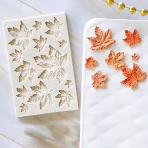 Silicone Mold,Maple Leaf Design DIY Silicone Fondant Mould For Cake Decoration
