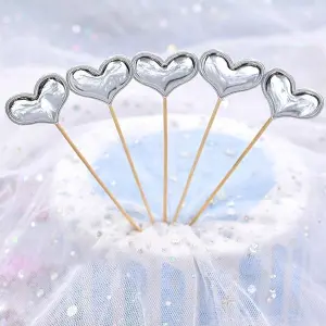 5pcs Heart Design Cake Topper