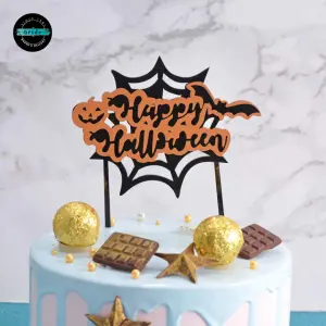 Bat Pumpkin Happy Halloween Cake Topper Cake Decoration