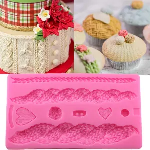 Woolen sweater weave design texture pattern silicone mould