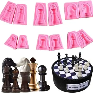 3D Chess game silicone mould set