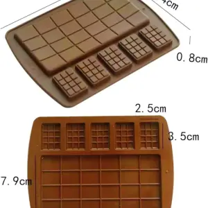 Chocolate bar with mini cholate silicone Mould