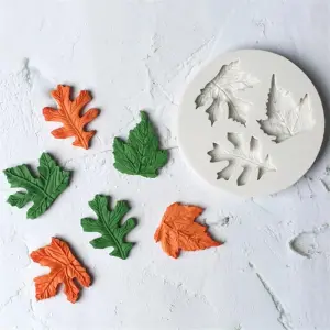3 cavity Maple leaf silicone mould