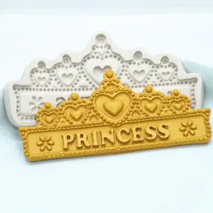 Princess Crown Shaped Silicone Mould Fondant Sugar Craft Chocolate Moulds