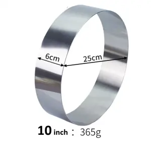 10 inch Round Stainless Steel Cake Ring