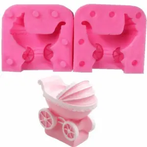 Baby pram/pushchair Silicone Mould for Sugar Craft,Fondant,Cake Decorating