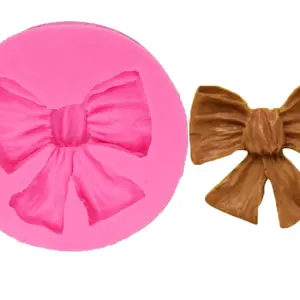 1Pcs 3D Bow Silicone Fondant Mould