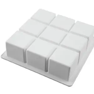 9 Blocks silicone pan Mousse baking entremet mouse mould