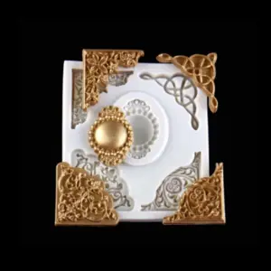 Decoration Brooch boarder Silicon Mould