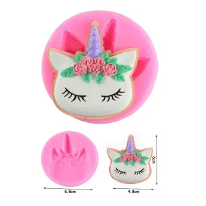 Unicorn Face silicone mould Style 5