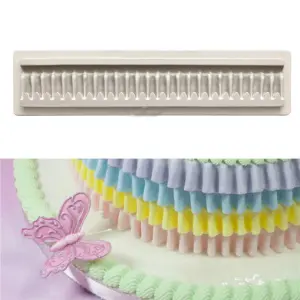 Ruffle frill Border silicone mould