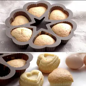 6 cavity heart multipurpose silicone mould