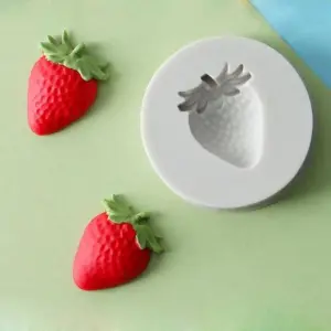1 cavity strawberry silicone mould