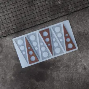 Silicone Chocolate Garnishing Mould - Long Triangle Circle Insert