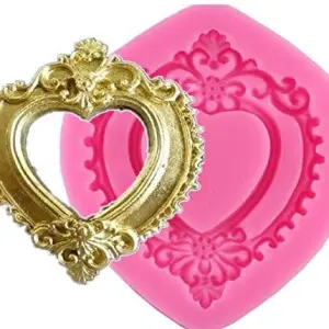 Heart shape frame silicone mould