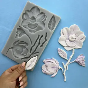 Large flowers with steam silicone mould