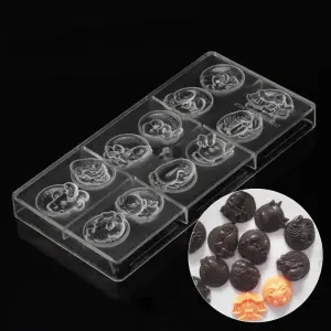 12 Zodiac Polycarbonate Chocolate Mold Candy Cake Decoration Mould