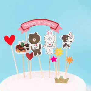 10 pcs Happy Birthday Cake Topper set