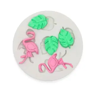 Flamingo mould palm leaves mould tropical Sugarcraft Soap