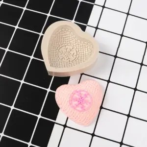 Texture heart silicone fondant mould