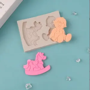 Baby horse baby shower theme silicone mould