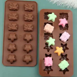 Stars and Gift Shaped Christmas Chocolate Mould