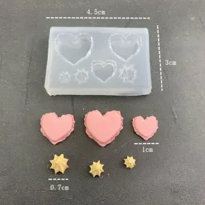 Heart theme silicone mould