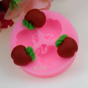 Mini apple 3 cavity silicone mould