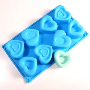 8 cavity multiple heart silicone mould