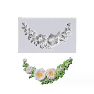 Floral garland silicone mould