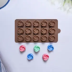 15 pcs swirl Chocolate silicone Mould