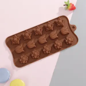 15 cavity flower Chocolate silicone Mould