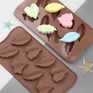 8 cavity leaf Chocolate silicone Mould