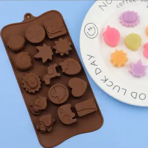 15 Lion Elephant sun girl theme Chocolate silicone Mould