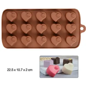 Circled heart Chocolate silicone Mould