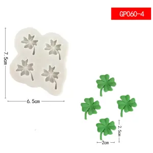 4 cavity Leaf Shape silicone fondant Mould