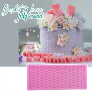 Basket weave texture cake side decorating silicone mould