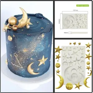 Moon and Star Eid silicone Mould