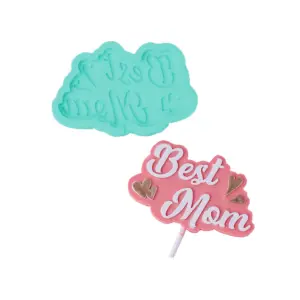 Best mom with heart silicone mould for chocolates fondant resins etc