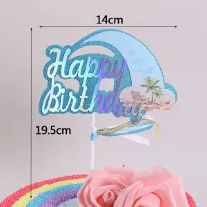 1 pcs happy birthday theme cake topper