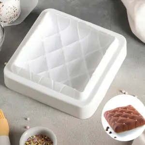 Check cushion theme square silicone mousse cake mould entremet mould