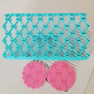 Mustache quilted fondant impression stamps Quilt Embosser fondant tools